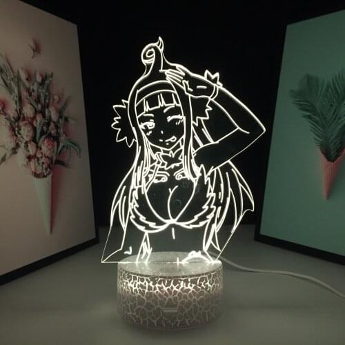 Acrylic LED Lamp Anime Fairy Tail Angel Night Light Touch Sensor Nightlight for Child Gift Room Decor Table 3D Lamp
