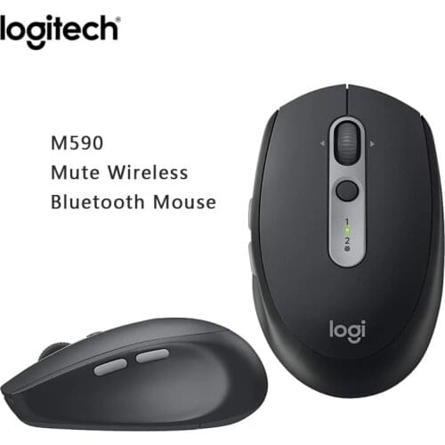 Logitech M590 Mute Wireless Bluetooth Mouse Optical Silent Black Red Gray Computer Mice Computer Peripheral Accessories