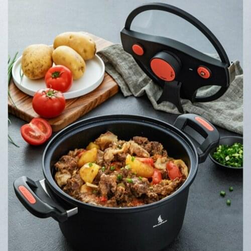 JRM0239 Micro Pressure Cooker Household Non-stick Cooker Micro Pressure Cooker Low Pressure Soup Pot Stew Pot Quick Cooker