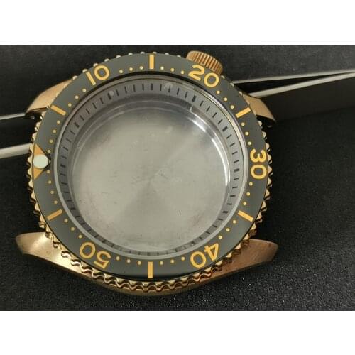 Watch Parts SKX007 Aluminum Bronze Watch Case Sapphire 200M Waterproof Suitable for NH35A/36A Movement