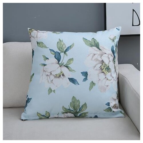 Fyjafon Pillowcase 70x70 Cotton Printed Back Cushion Cover Hotel cafe Pillow Case 60x60/50*50 Pink Blue Pillowcases