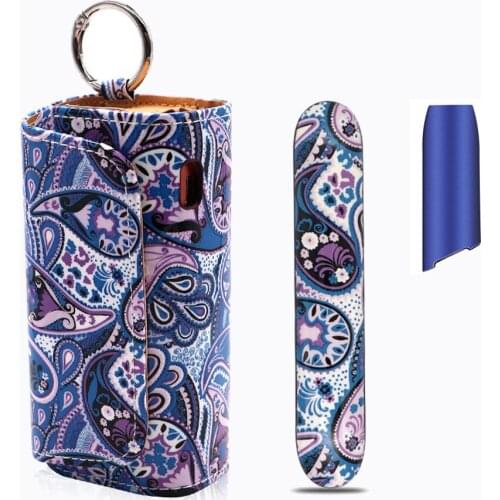 Flowers Pouch For IQOS 3.0 DUO 1 Bag 1 Side Cover 1 Cap for Iqos3 Cover Carring Holder Leather Protective Case Accessories