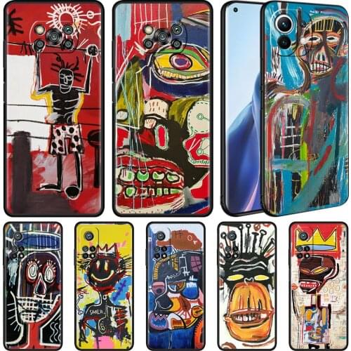 Black Soft Cover For Xiaomi Mi Poco X3 NFC 10T Pro M3 11 Note 10 Lite 9 9T F3 A2 F1 Silicone Phone Case Jean Michel Basquiat Art