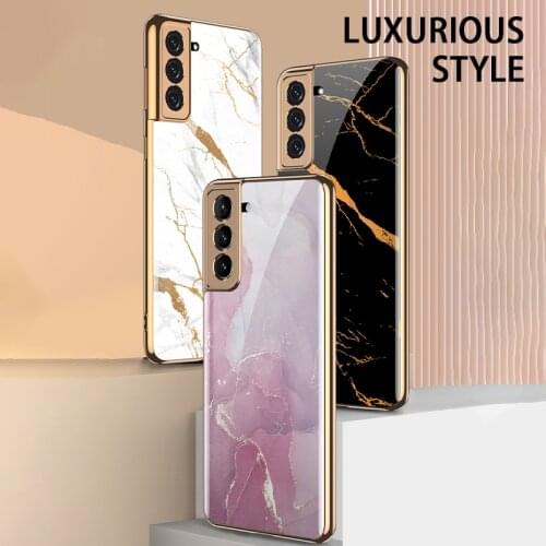 Business Shockproof Camera Lens Protection Plating Phone Case For Samsung Galaxy S21 Ultra Plus Cellphone Back Cover Funda Coque