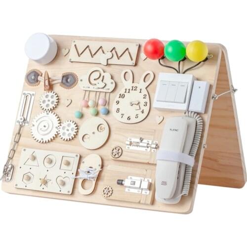 Children Busy Board Accessories Wood DIY Toy Montessori Material Basic Skills Learning Toys For Children Busyboard Elements