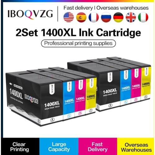 IBOQVZG 4 Color PGI-1400XL Compatible Ink Cartridge For Canon MAXIFY MB2340 MB2040 MB2140 MB2740 Full Ink PGI 1400 PGI1400 XL