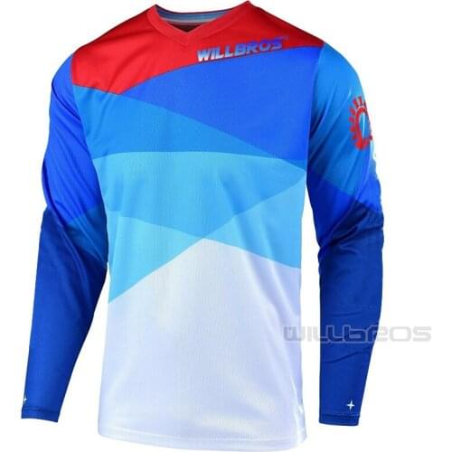 MX Dirt Bike Offroad Long Sleeve Willbros Sprint Jet Jersey Motocross Motorbike Riding Summer T-shirt