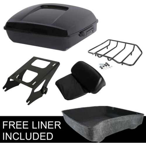 Motorcycle Chopped Pack Trunk Backrest Rack For Harley Tour Pak Touring Road King Road Glide Street Glide 2014-2020
