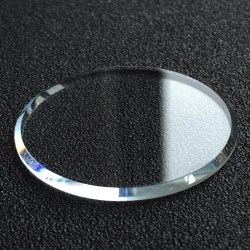 [NO.55] Flat 34*2.1mm MOD Mineral Watch Crystal Glass Blue Color AR For Seiko Parts
