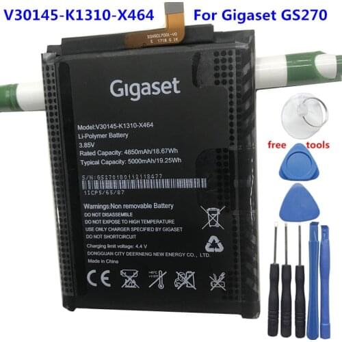New Original Battery V30145-K1310-X464 3.85V 5000mAh/19.25Wh For Gigaset GS270 smartphone Battery + Free Tools