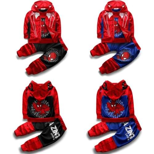 2021 NEW Toddler Boys Costume for Girls Clothing Spider Sets Spring Autumn Kids Outfits 3pcs Tracksuit Children Clothes