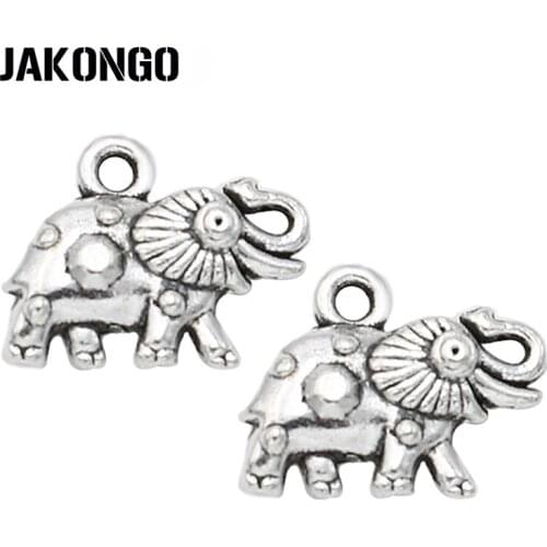 Bulk designer elephant charms for jewelry making diy crafts handmade bracelet earrings necklace women retro pendant 12x17mm