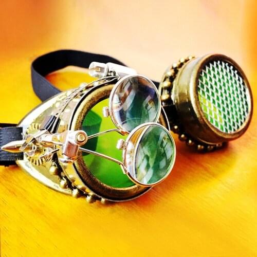 Corzzet Vintage Punk Gothic yewear Goggles Cosplay Halloween Carnival Party Windproof Mirror Cosplay Accessories