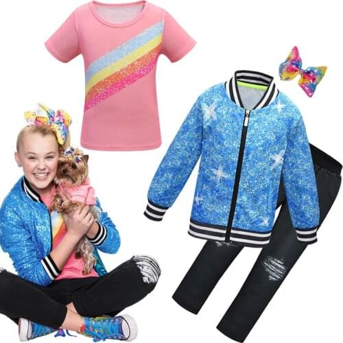 Toddler Girl Clothes Winter Kids Sport Suits Children Clothing Sets jacket Pants Hairpin jojo baby Tracksuits For Girls coat