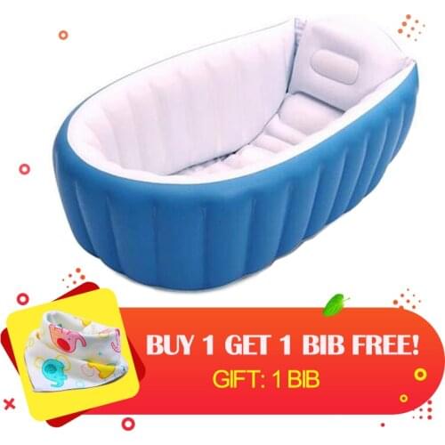 Portable Inflatable Baby Bath Kids Bathtub Thickening Folding Washbowl Children Tub Baby Swimming Pool