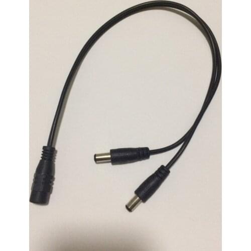 Security Camera 1 DC Female To 2 Male plug Power Cord adapter Connector Cable Splitter