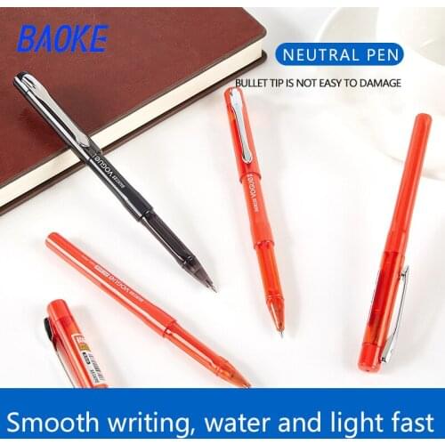 BAOKE 12PCS 0.5 mm Sign Pens The Office Accessory Stationery for School Student Gel Pen for Students Ballpoint Pens Two Colors