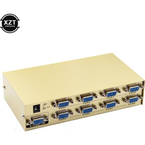 High Quality 8 into 1 VGA video frequency divider 150MHz VGA splitter