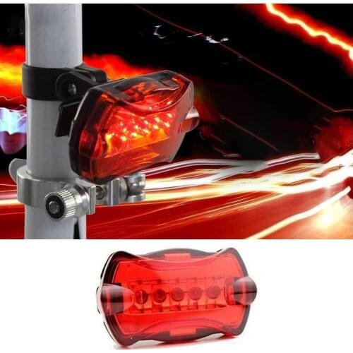 5 LED Bike Bicycle Safety Warning Tail Rear Lamp Flashlight Cycling Bright BIKE TAIL LIGHTS RED