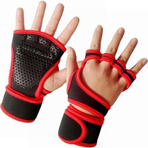1 Pair Fitness Sports Protector Gloves Men Body Building Gymnastics Grips Gym Hand Palm Weight Lifting Training Gloves Women