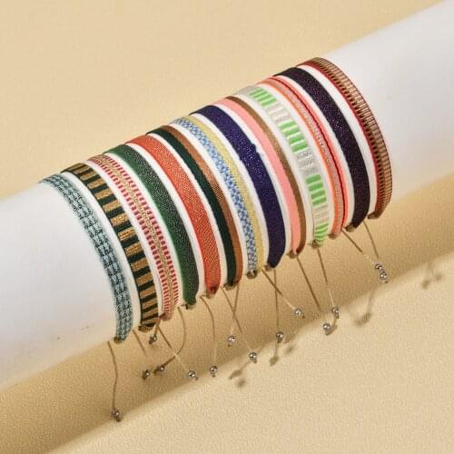 ZMZY Braided Boho Multicolor Hand Woven Friendship Bracelet Women Men Colombia Cord Knot Handmade Wayuu Beach Jewelry Party Gift