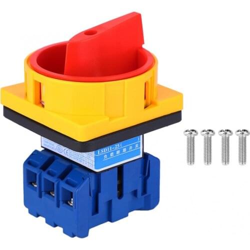 1 Set Plastic 2 Positions Locked Action Type Changeover Switch AC600V 25A