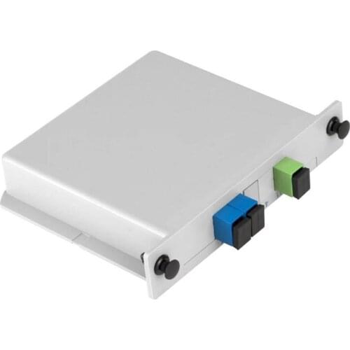 Free Shipping 1x2 SC/UPC splitter Cassette Insertion Type Fiber Optic Splitter PLC 1X2 splitter Fiber Optical Box FTTH