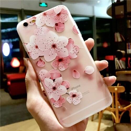 3D Flower Case For iphone XS X XR XS Max Soft TPU Phone Case For iphone 6 6s 7 8 Plus iphone 12 mini 11 Pro Max Silicone Cases