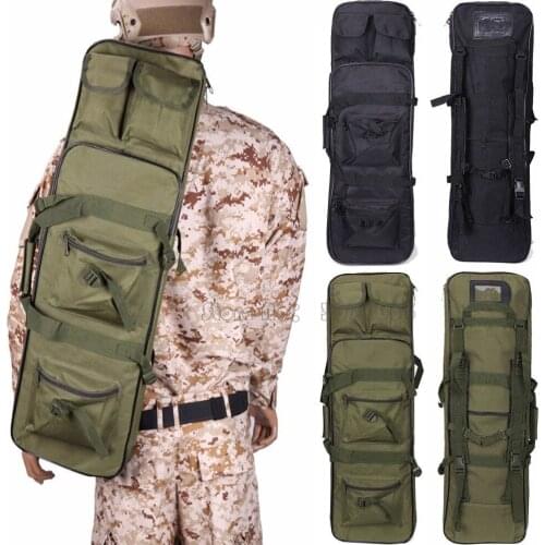 Airsoft 100cm 120cm Hunting Rifle Bag Outdoor Tactical Double Carbine Gun Case Backpack with Shoulder Strap