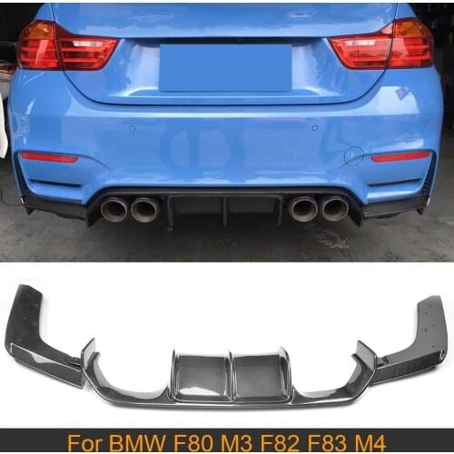 Carbon Fiber Rear Bumper Diffuser Lip Spoiler for BMW F80 M3 F82 F83 M4 14-19 Standard Convertible Rear Diffuser Splitters FRP