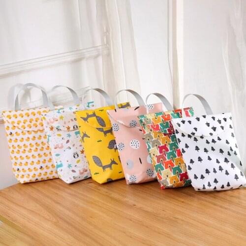Baby Diaper Bag Travel Nappy Bag Dry Wet Bag Waterproof Diaper Storage Bag Reusable Handbag Baby Care