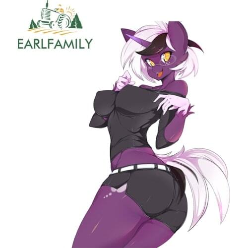 EARLFAMILY 13cm x 9.5cm for Furry Car Stickers Motorcycle Decal Vinyl Car Wrap Windshield Surfboard RV JDM VAN Sticker Decor