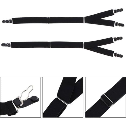 1Pair New Shirt Stays Garter Belt Suspenders Elastic Shirt Holder Adjustable Sock Suspender