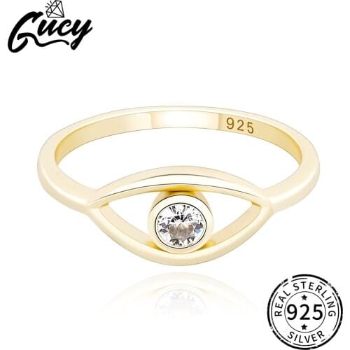 GUCY Minimalist 925 Sterling Silver Ring Vintage Geometric Party Accessories For Women Jewelry Gift