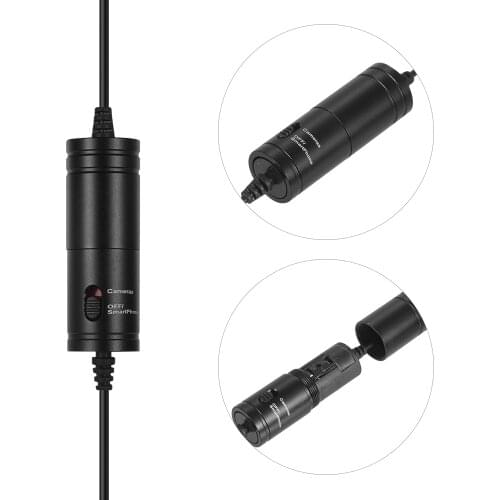 Mini Lapel Lavalier Clip-on Microphone Wired Condenser Mic for Smartphone/Camera for iPhone iPad Android DSLR Camera PC Laptop