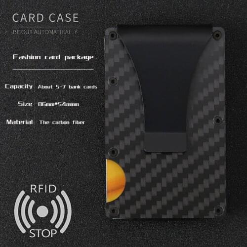Multi-Function Antimagnetic Metal Aluminum Card Box Anti-Theft RFID Credit Card Automatic Bag Convenient Fashion