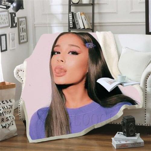 Blanket Fashion Ariana Grande Printed Adult Kid Quilt for Bedding Cover Sofa Travel Office Character Throw Blanket