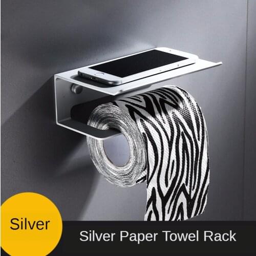 Wall Mount Bathroom Toilet Paper Holder Kitchen Roll Paper Accessories Tissue Towel Bar Bathroom Accessories Holders For Phone