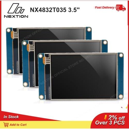 Nextion NX4832T035 - Full-color 3.5" HMI Inteligent Resistive Touch Screen Board UASRT TFT LCD Module Compatible with Arduino