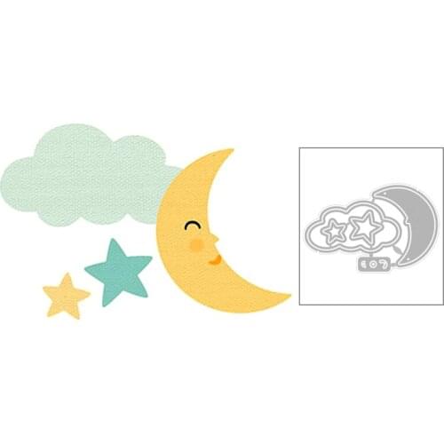 2020 New Moon Smile Little Twin Stars and Cloud Metal Cutting Dies Cut For DIY Scrapbooking Greeting Card Paper Making no stamps