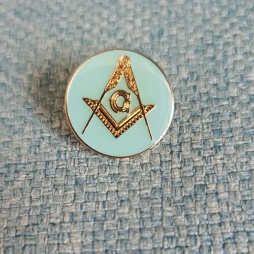 Wholesale 22MM Square and compass lapel pin masonic mason freemasonry lapel badge