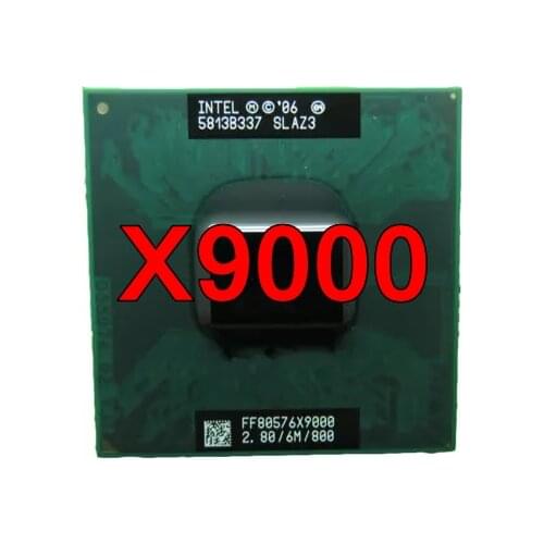 Original lntel Core Laptop processor X9000 CPU 6M Cache, 2.8 GHz, 800 MHz FSB Dual-Core Laptop processor