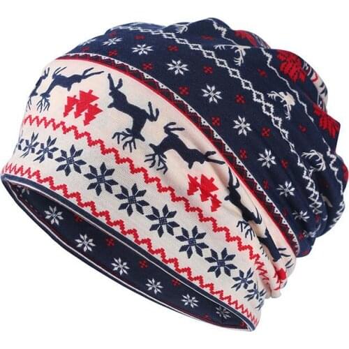 2021 Cotton Autumn winter Skullies cap beanie hat animal print turban Hat scarf dual use for Men and Women 74