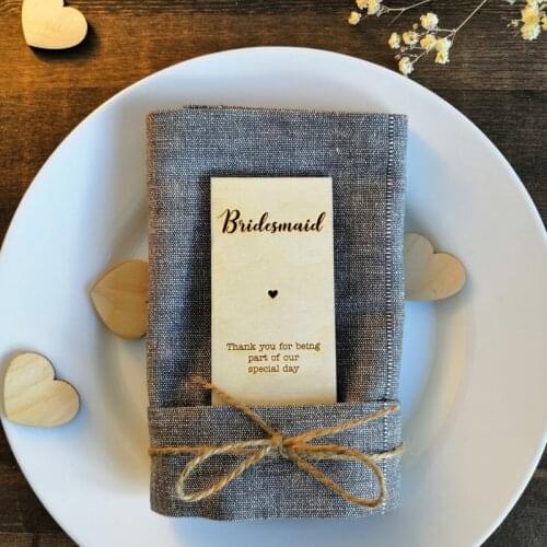 Bridesmaid Gifts,Wedding Table Decor, Rustic Wedding Decor,Wedding Place Cards, Napkin Rings,Wedding Gifts For Guests,Place Card