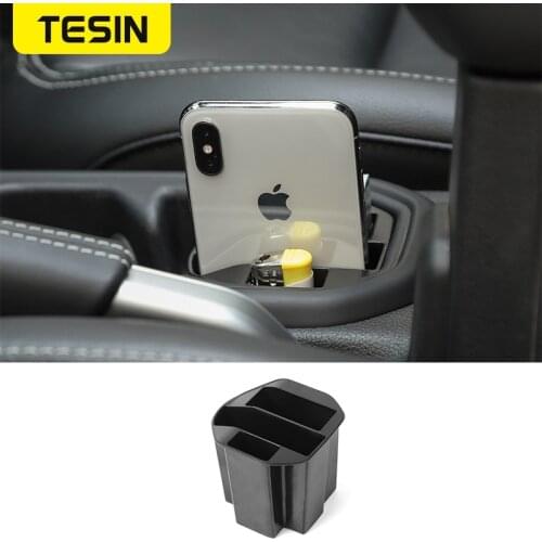 TESIN Armrest Box Storage for Jeep Wrangler JL 2018+ ABS Cup Holder Storage Box Accessories For Jeep Wrangler JL