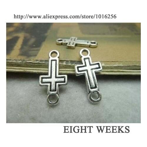 Zinc alloy pendant jewelry accessories diy handmade material charms double cross hole