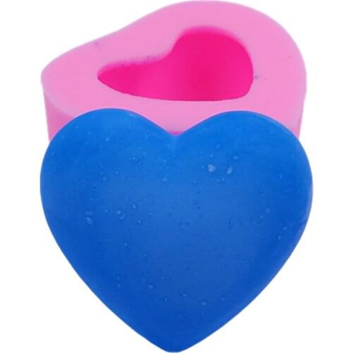 3D Heart DIY Silicone Soap Mold Decorating Mousse Cake Silicone Molds Aroma Gypsum Scented Wax Molds