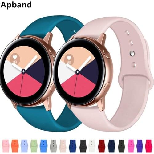 20/22mm strap For Samsung Galaxy watch 3 45mm Gear S3/sport Silicone bracelet band 46mm/42mm/Active 2 Huawei wtach GT 2/2e/pro