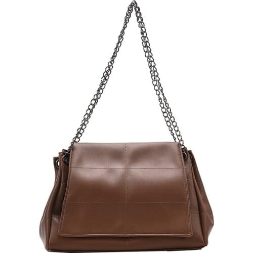 Shoulder Bags Chain Pu Leather Tote Handbags for Female Branded Lattice Designer Luxury Fashion Women Small Crossbody