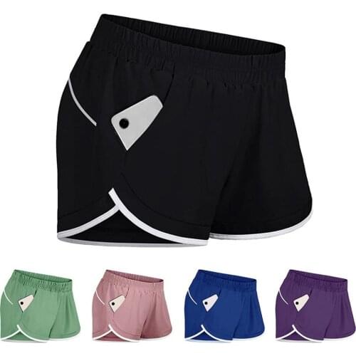 Womens Tennis Run Sport Shorts Elastic Waist Spandex Jogging Workout Shorts with Liner Pockets Ladies Sport Yoga Shorts 2020